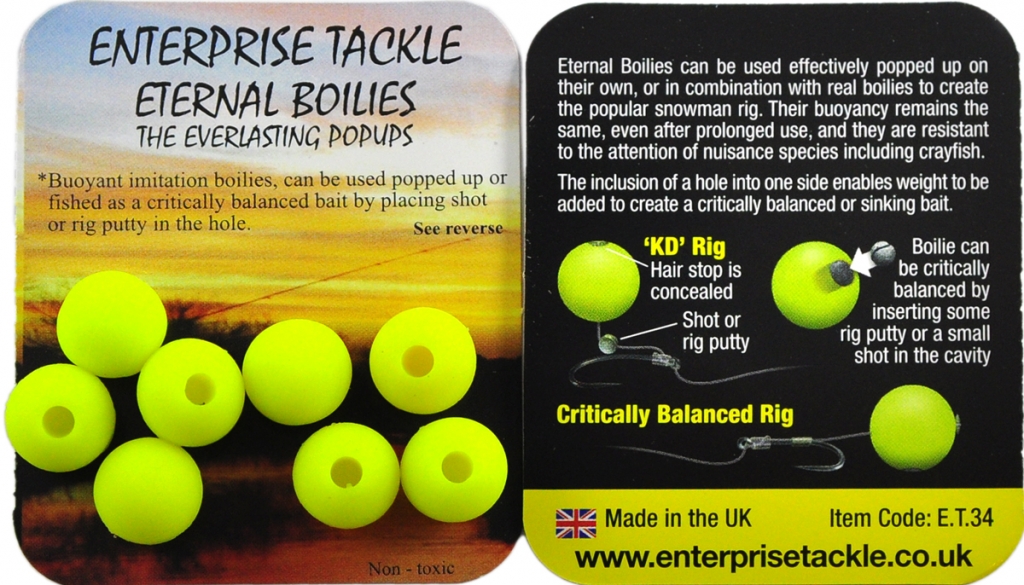 12mm BOILIES FLUORO YELLOW 8buc.