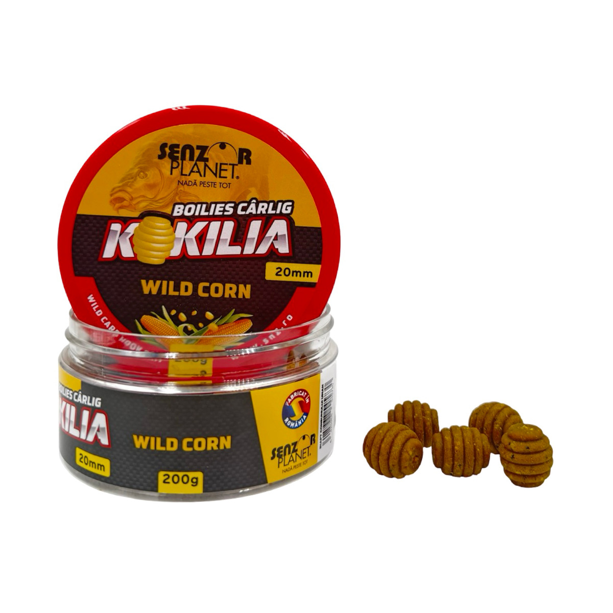 BOILIES&#x20;KOKILIA&#x20;PENTRU&#x20;CARLIG&#x20;WILD&#x20;CORN&#x20;&#x28;GALBEN&#x29;&#x20;20mm&#x20;200g