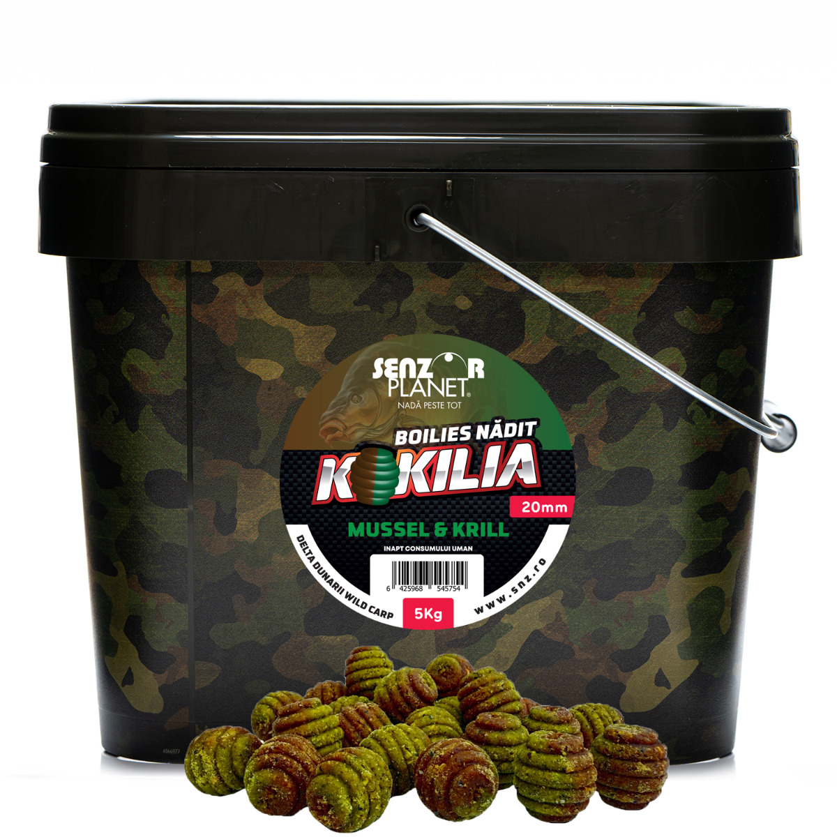 BOILIES KOKILIA MUSSEL & KRILL (MARO-VERDE INCHIS) 20mm 5kg