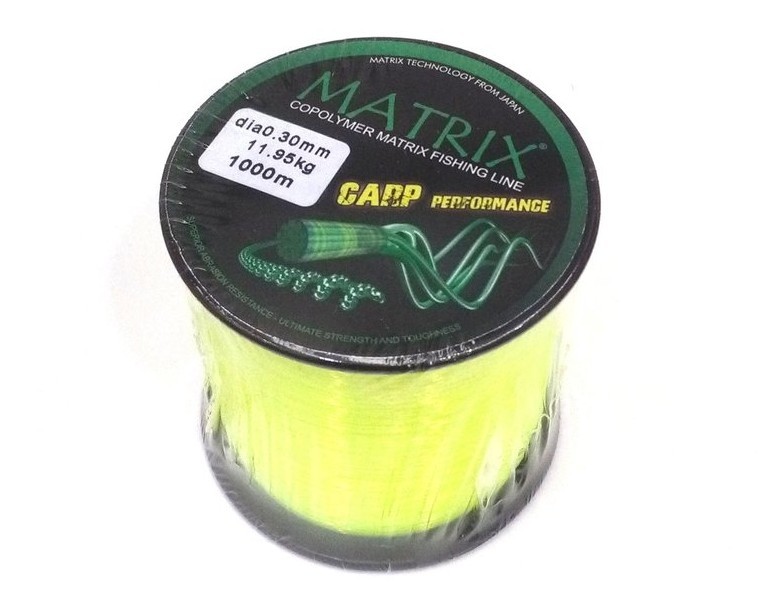 FIR MONOFILAMENT CARBOTEX MATRIX FLUO GALBEN, 1000m
