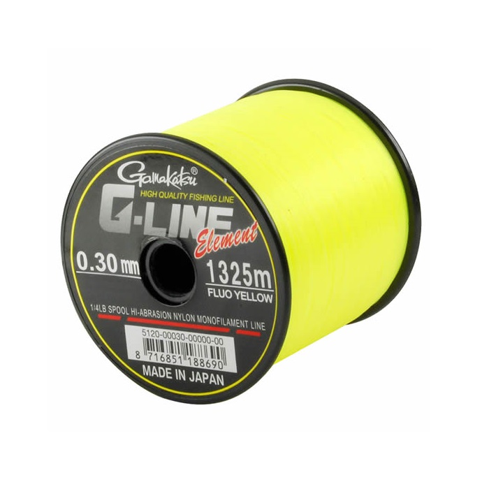 FIR MONOFILAMENT GAMAKATSU G-LINE ELEMENT GALBEN FLUO
