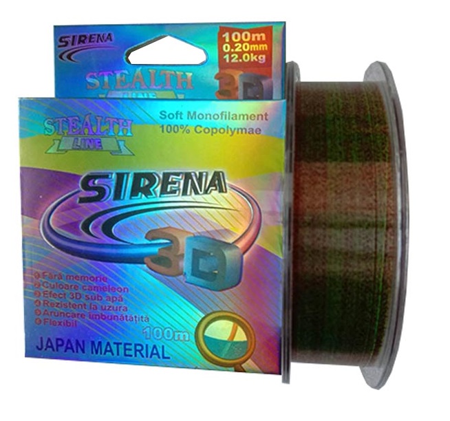 FIR MONOFILAMENT SIRENA STEALTH 3D, 100m