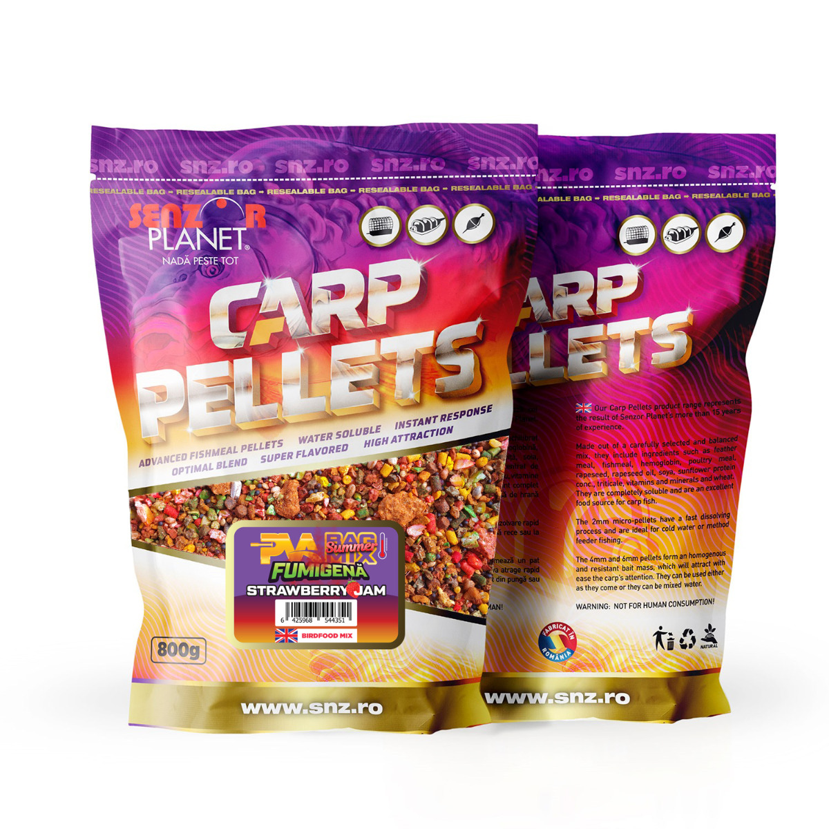 SUMMER PVA BAG MIX FUMIGENA STRAWBERRY JAM (MIX CULORI) 800g