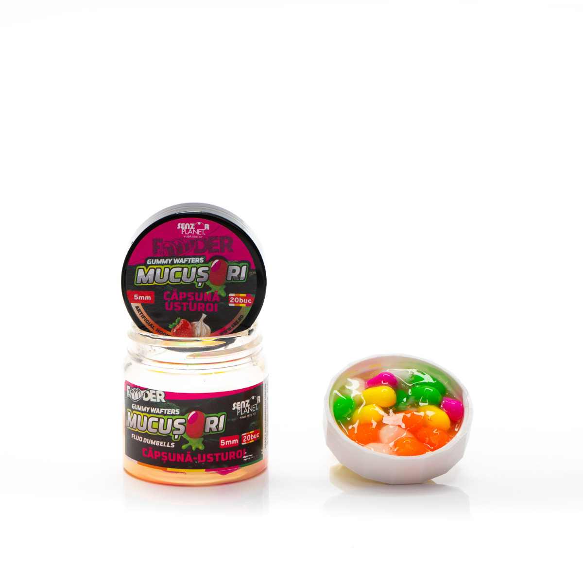 MUCUSORI WAFTERS ARTIFICIALI CAPSUNA & USTUROI (MIX CULORI) 5mm 20buc