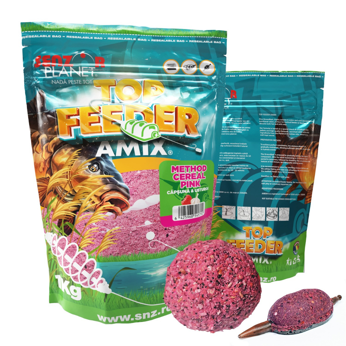 TOP&#x20;FEEDER&#x20;AMIX&#xAE;&#x20;METHOD&#x20;CEREAL&#x20;PINK&#x20;&#x28;CAPSUNA&#x20;&amp;&#x20;USTUROI&#x29;&#x20;1kg