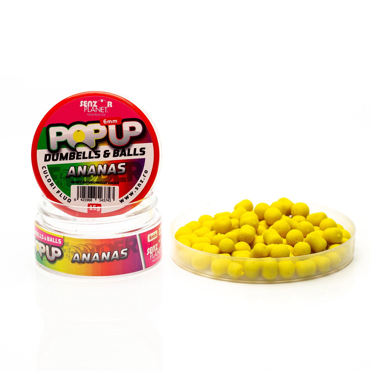 POP-UP&#x20;DUMBELLS&#x20;&amp;&#x20;BALLS&#x20;ANANAS&#x20;6mm&#x20;15g