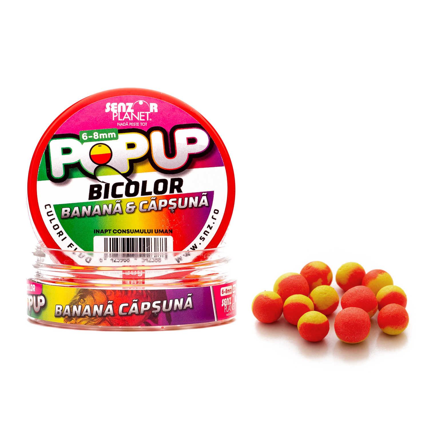 POP-UP BICOLOR BANANA & CAPSUNA 6-8mm 30g