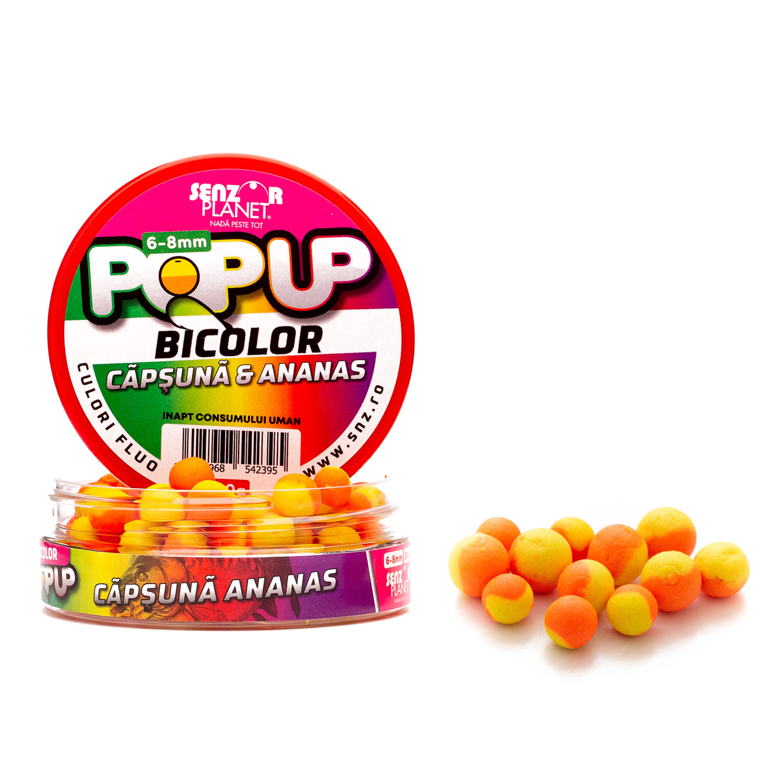 POP-UP&#x20;BICOLOR&#x20;CAPSUNA&#x20;&amp;&#x20;ANANAS&#x20;6-8mm&#x20;30g