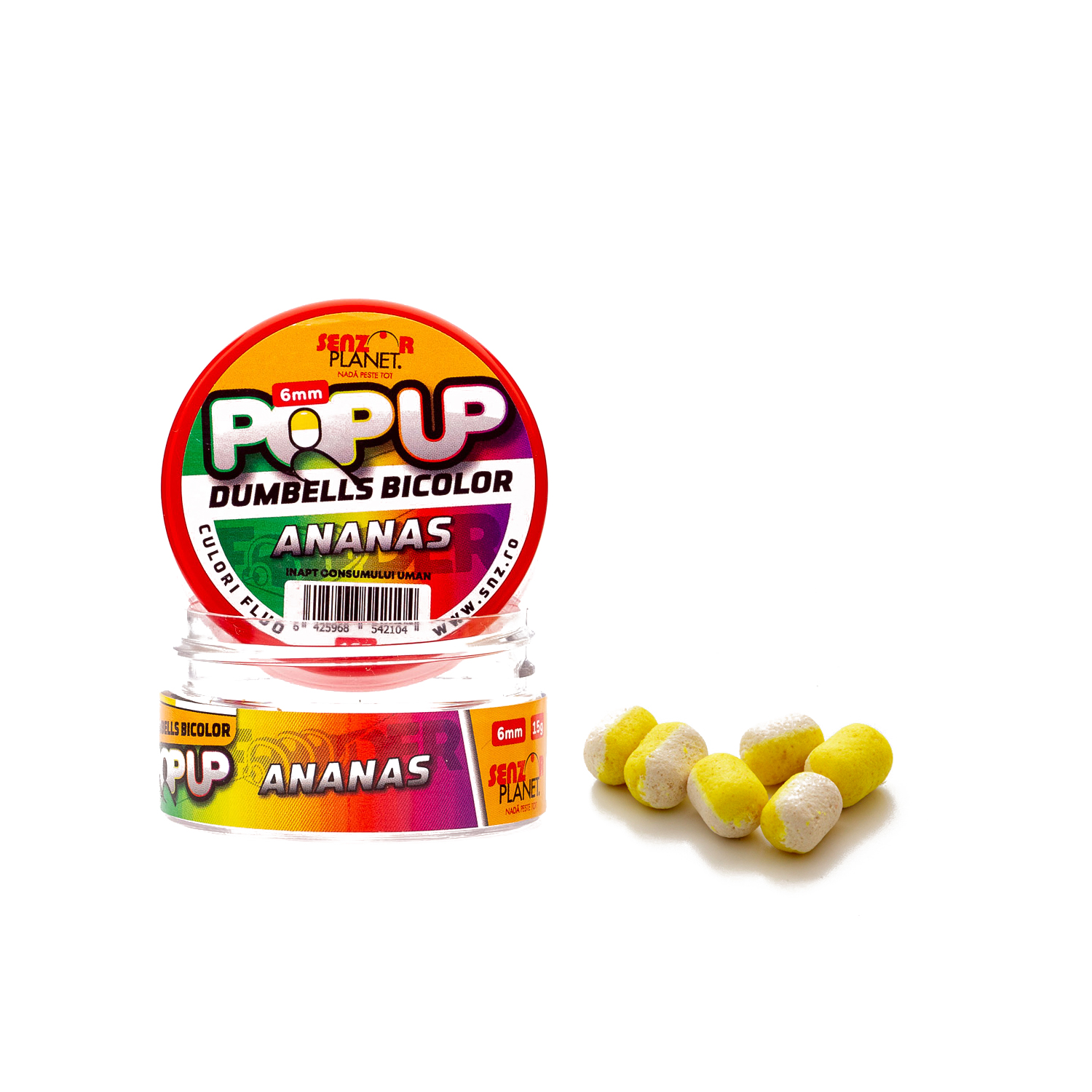 POP-UP&#x20;DUMBELLS&#x20;BICOLOR&#x20;ANANAS&#x20;6mm&#x20;15g