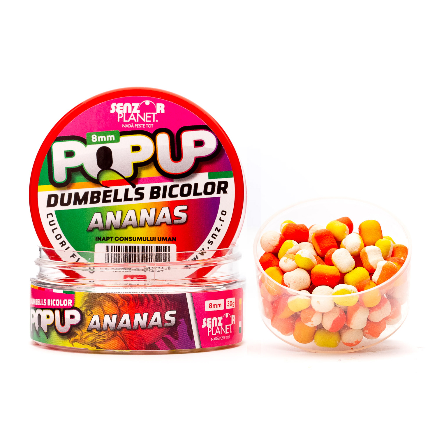 POP-UP DUMBELLS BICOLOR ANANAS 8mm 30g