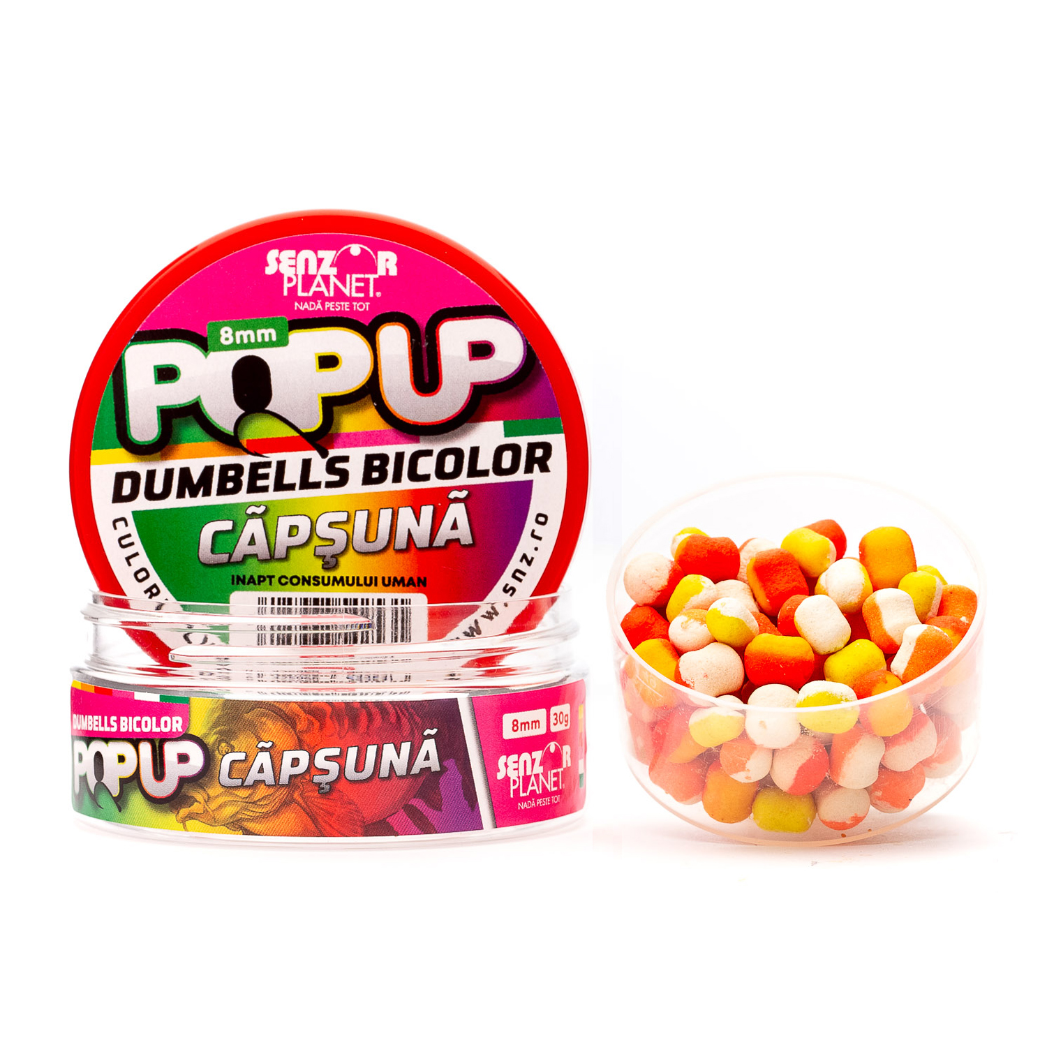 POP-UP DUMBELLS BICOLOR CAPSUNA 8mm 30g