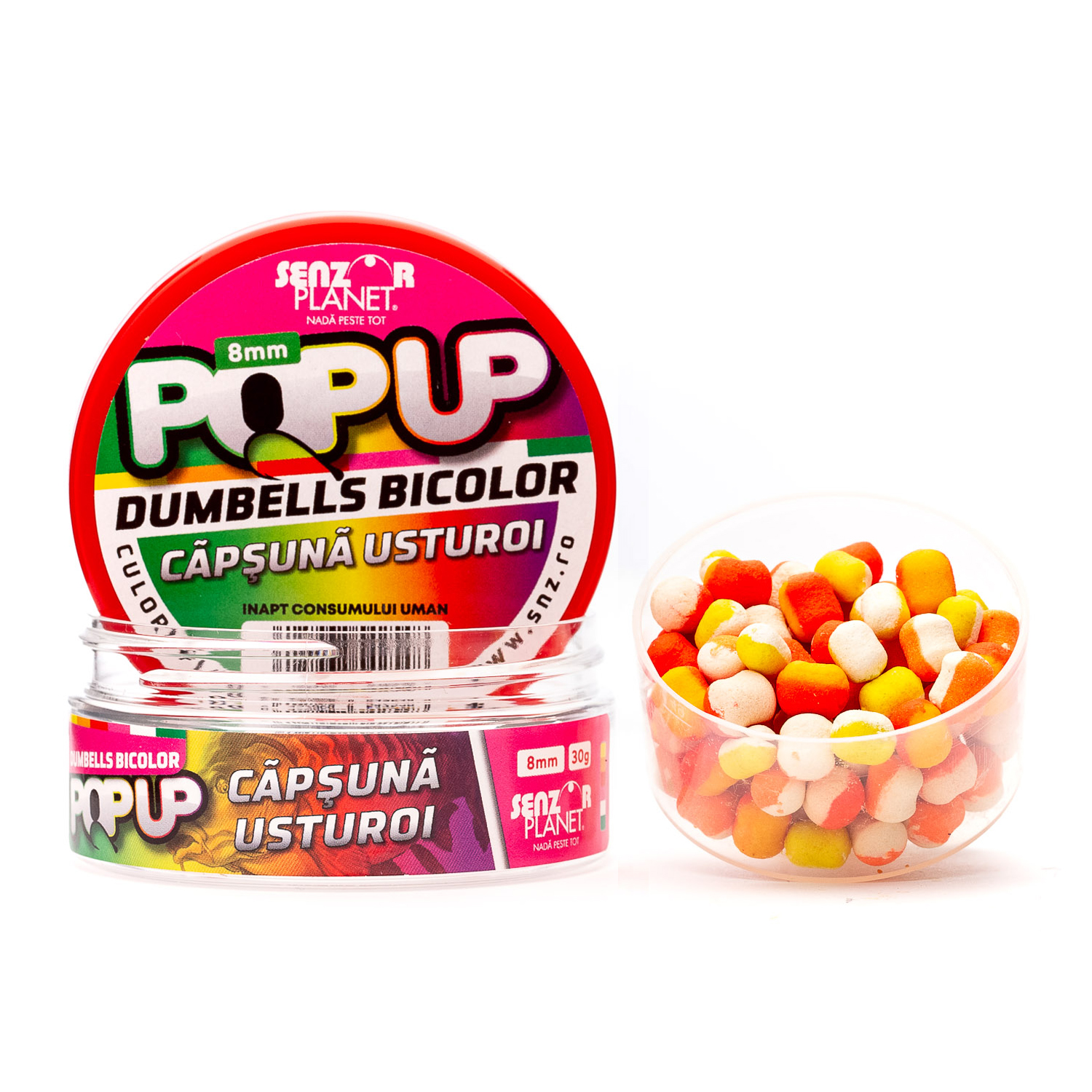 POP-UP DUMBELLS BICOLOR CAPSUNA & USTUROI 8mm 30g