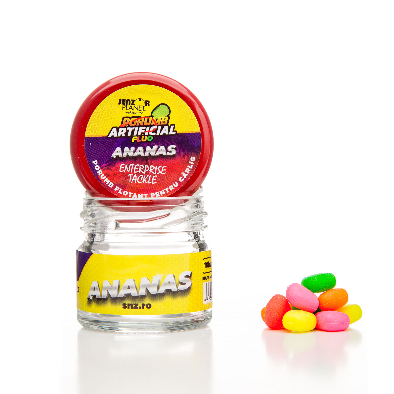 PORUMB&#x20;ARTIFICIAL&#x20;ANANAS&#x20;FLUO&#x20;10buc