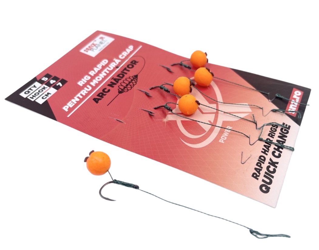 SET 5 RIGURI LEGATE 7cm CARLIGE FUDO NR 4 CU MOMEALA FLOTANTA PENTRU MONTURA CRAP