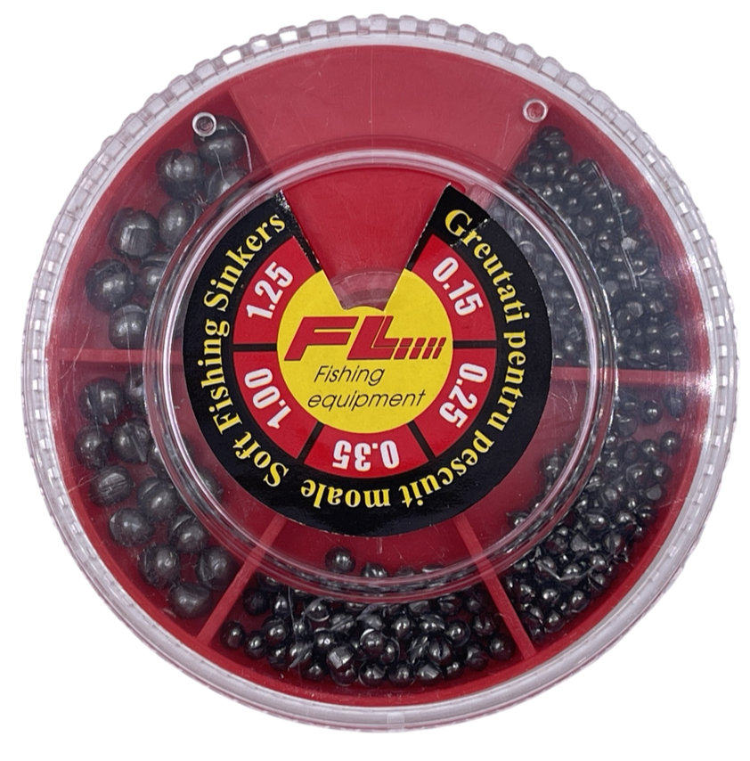 SET PLUMBI UNDITA, 5 COMPARTIMENTE 0.15-1.25g