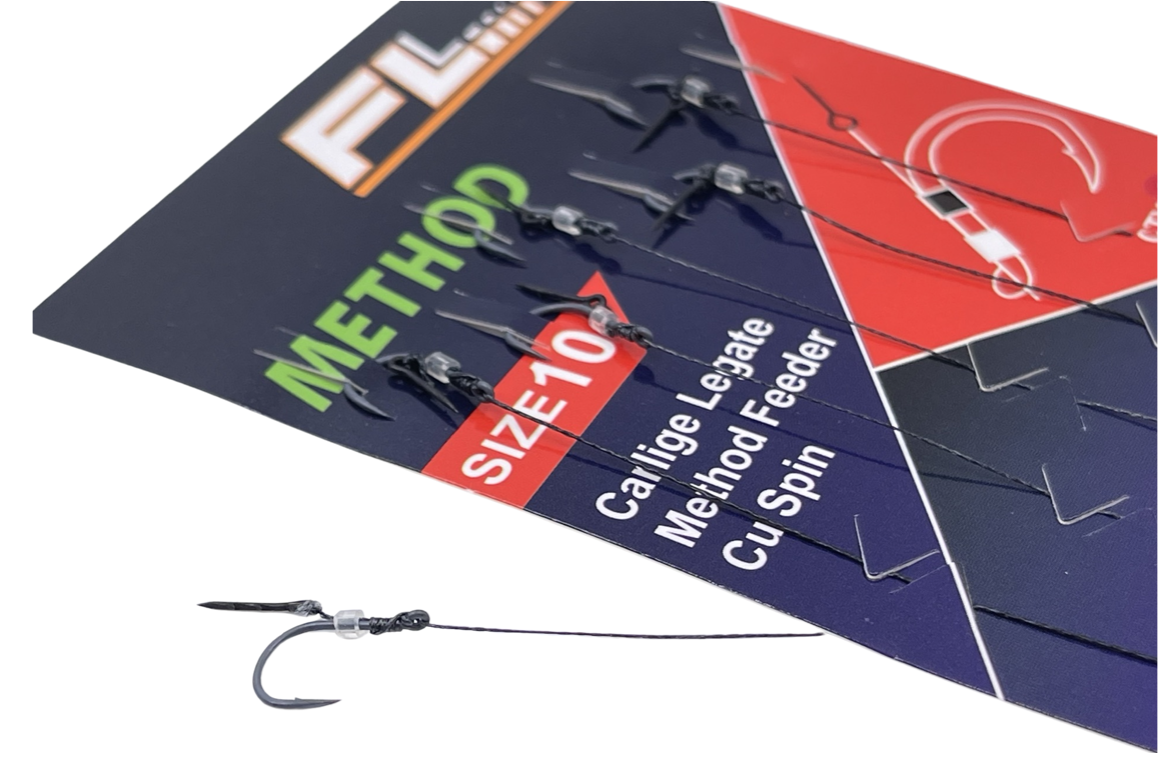 SET RIGURI FL METHOD FEEDER CU SPIN 7mm, CARLIG METHOD CU BARBETA, 6buc