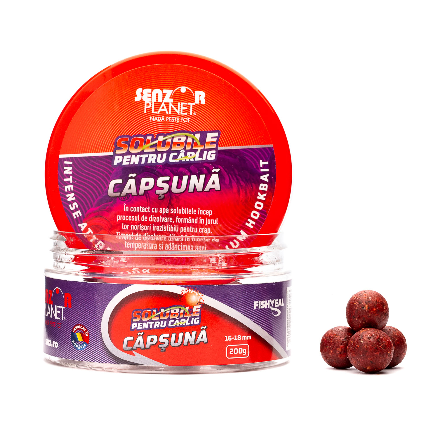 SOLUBILE PENTRU CARLIG CAPSUNA 16-18mm 200g