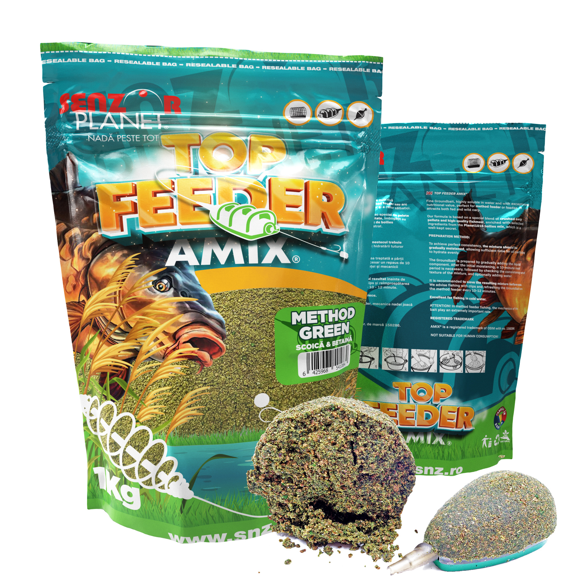 TOP&#x20;FEEDER&#x20;AMIX&#x20;METHOD&#x20;GREEN&#x20;1kg