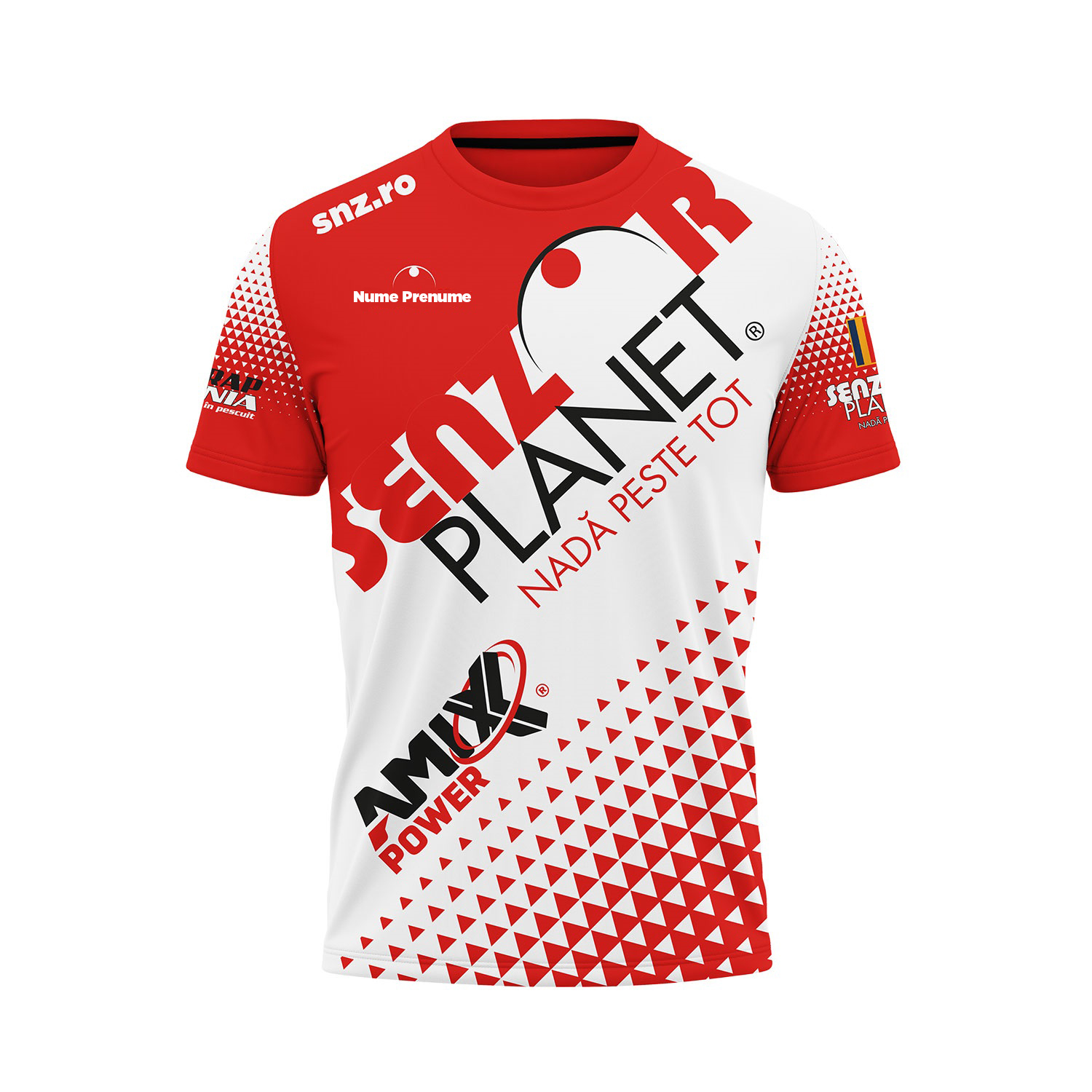 TRICOU PERSONALIZAT SENZOR CLUB ALB-ROSU