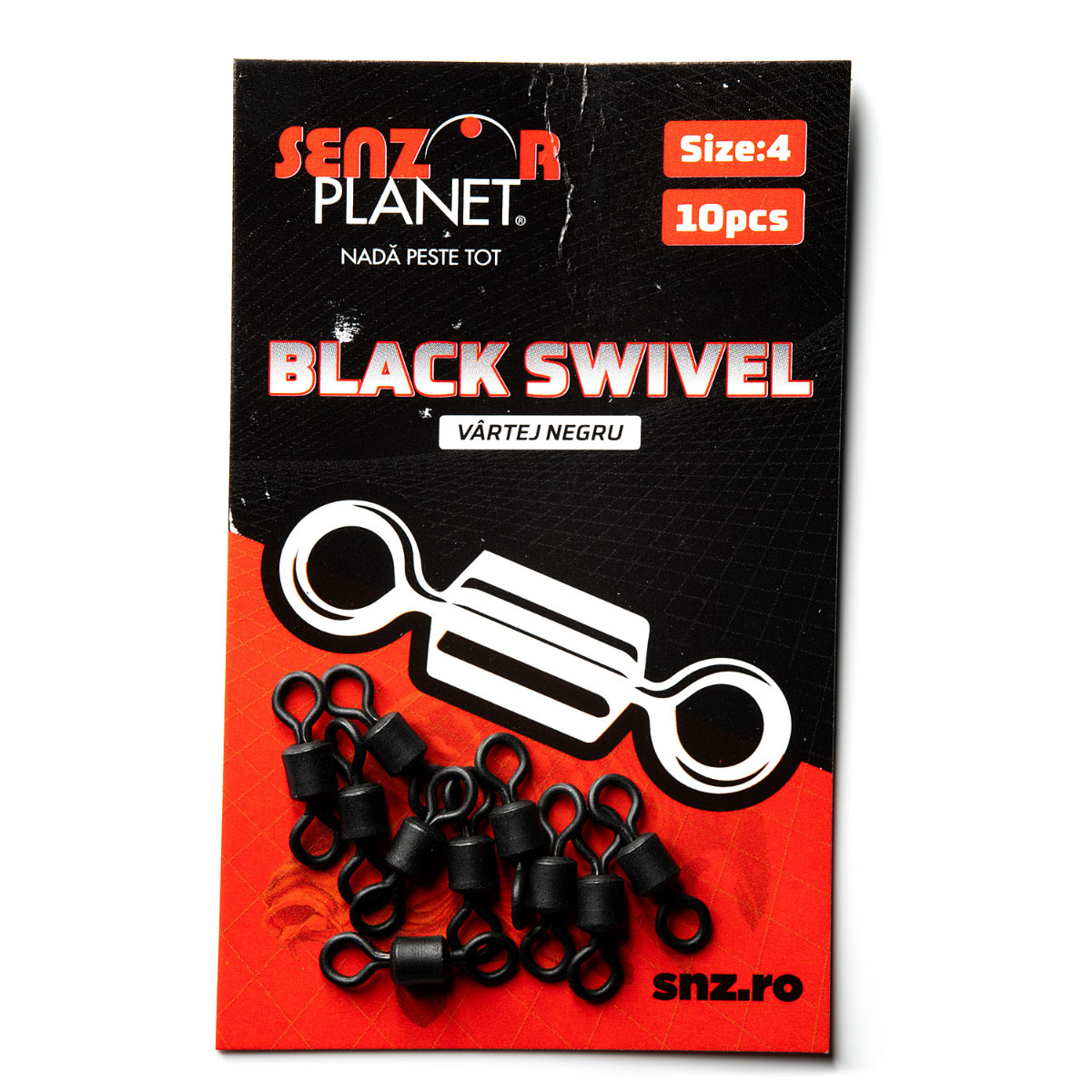 VARTEJ NEGRU NR 4 (BLACK SWIVEL) 10buc