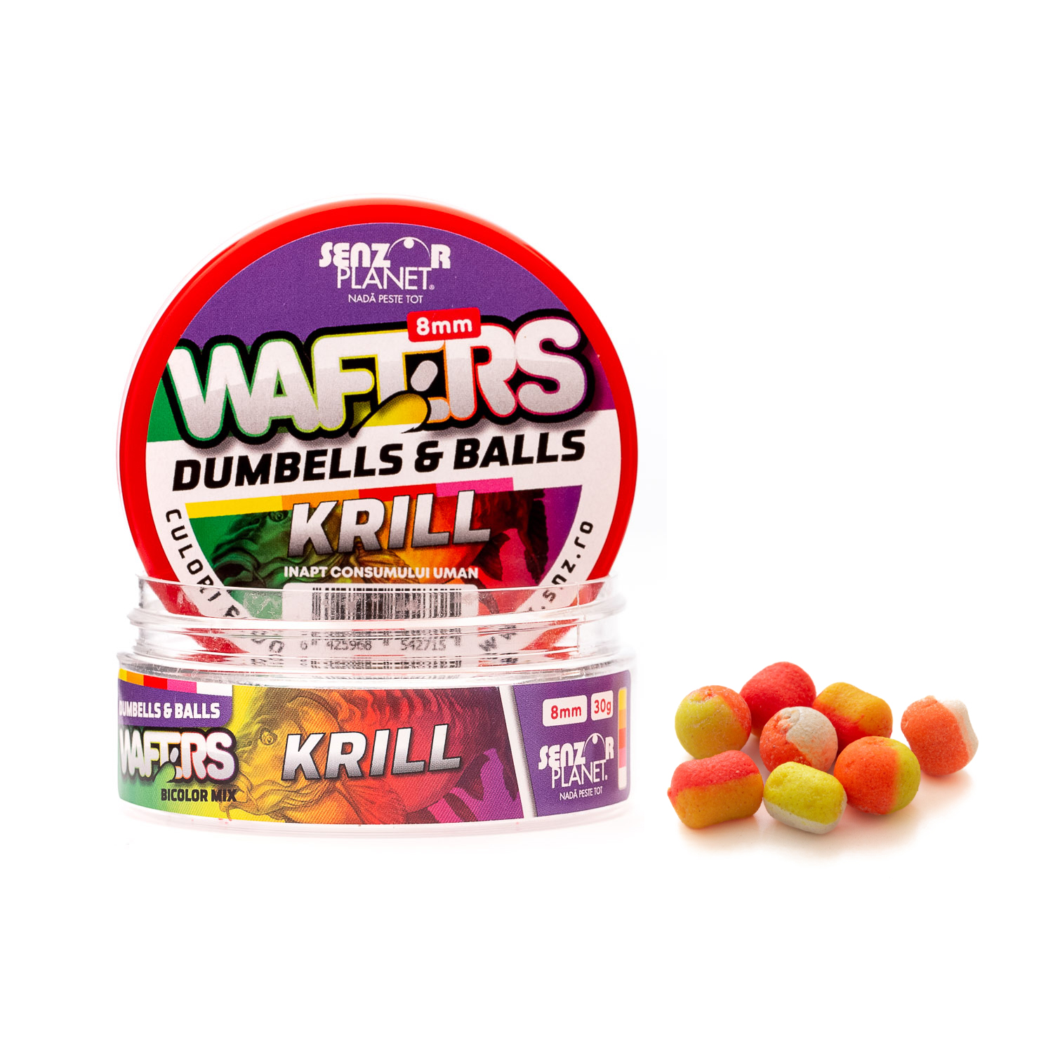 WAFTERS DUMBELLS & BALLS BICOLOR KRILL 8mm 30g