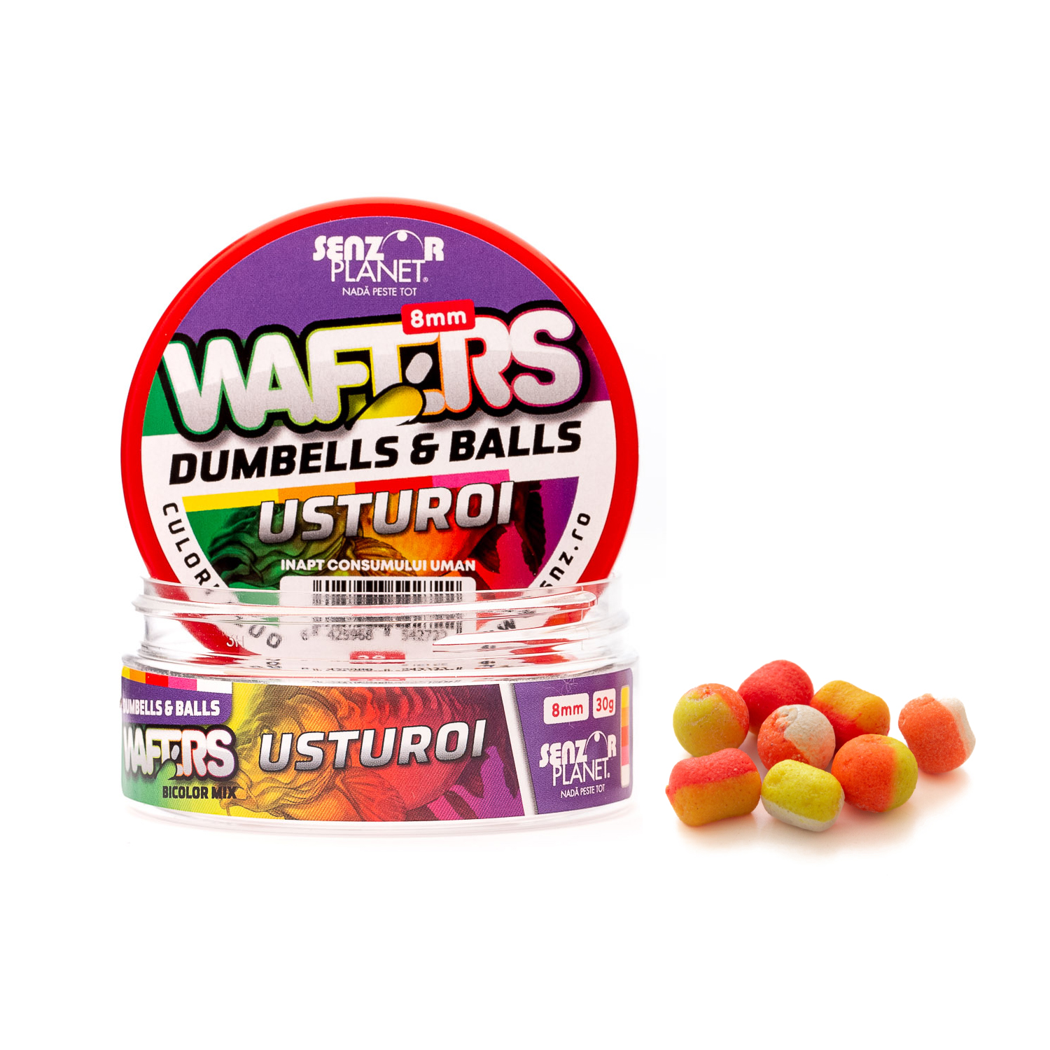 WAFTERS&#x20;DUMBELLS&#x20;&amp;&#x20;BALLS&#x20;BICOLOR&#x20;USTUROI&#x20;8mm&#x20;30g