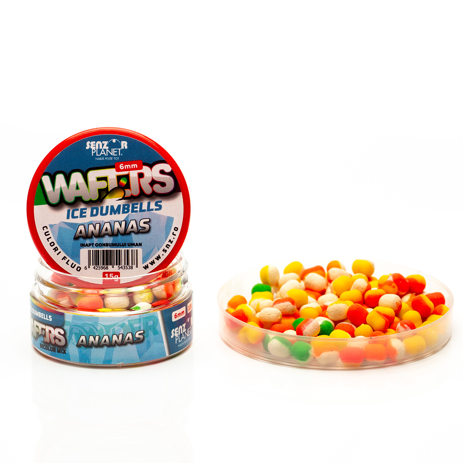 WAFTERS ICE DUMBELLS BICOLOR ANANAS 6mm 15g