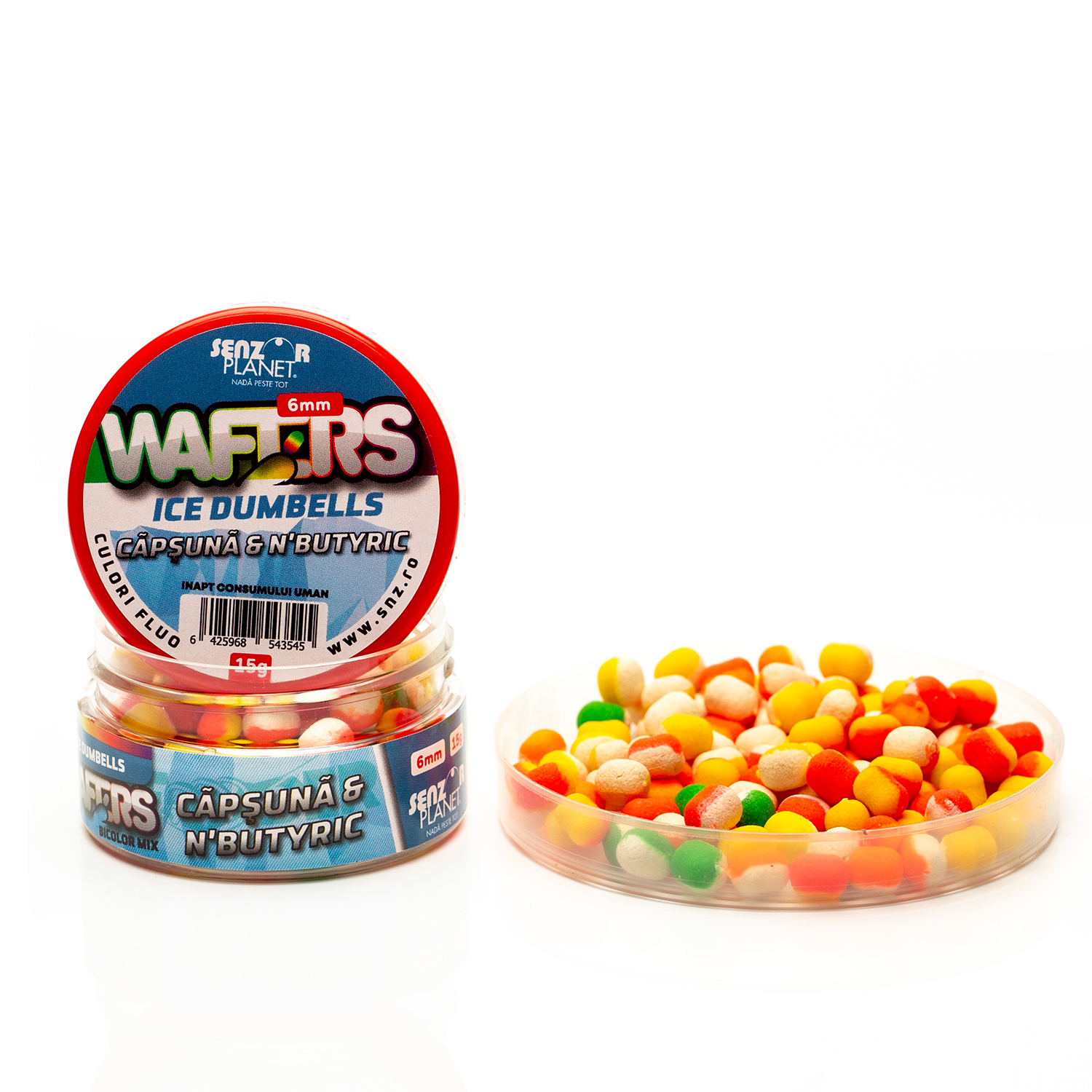 WAFTERS ICE DUMBELLS BICOLOR CAPSUNA & N'BUTYRIC 6mm 15g