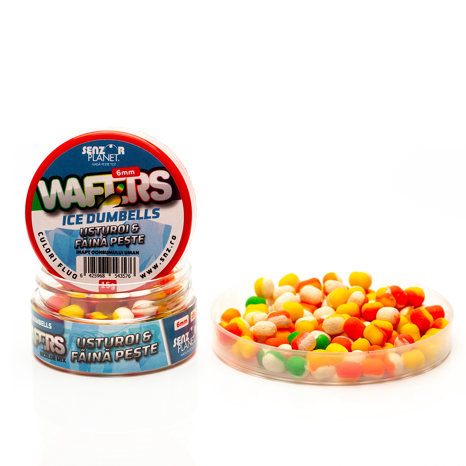 WAFTERS ICE DUMBELLS BICOLOR USTUROI & FAINA PESTE 6mm 15g